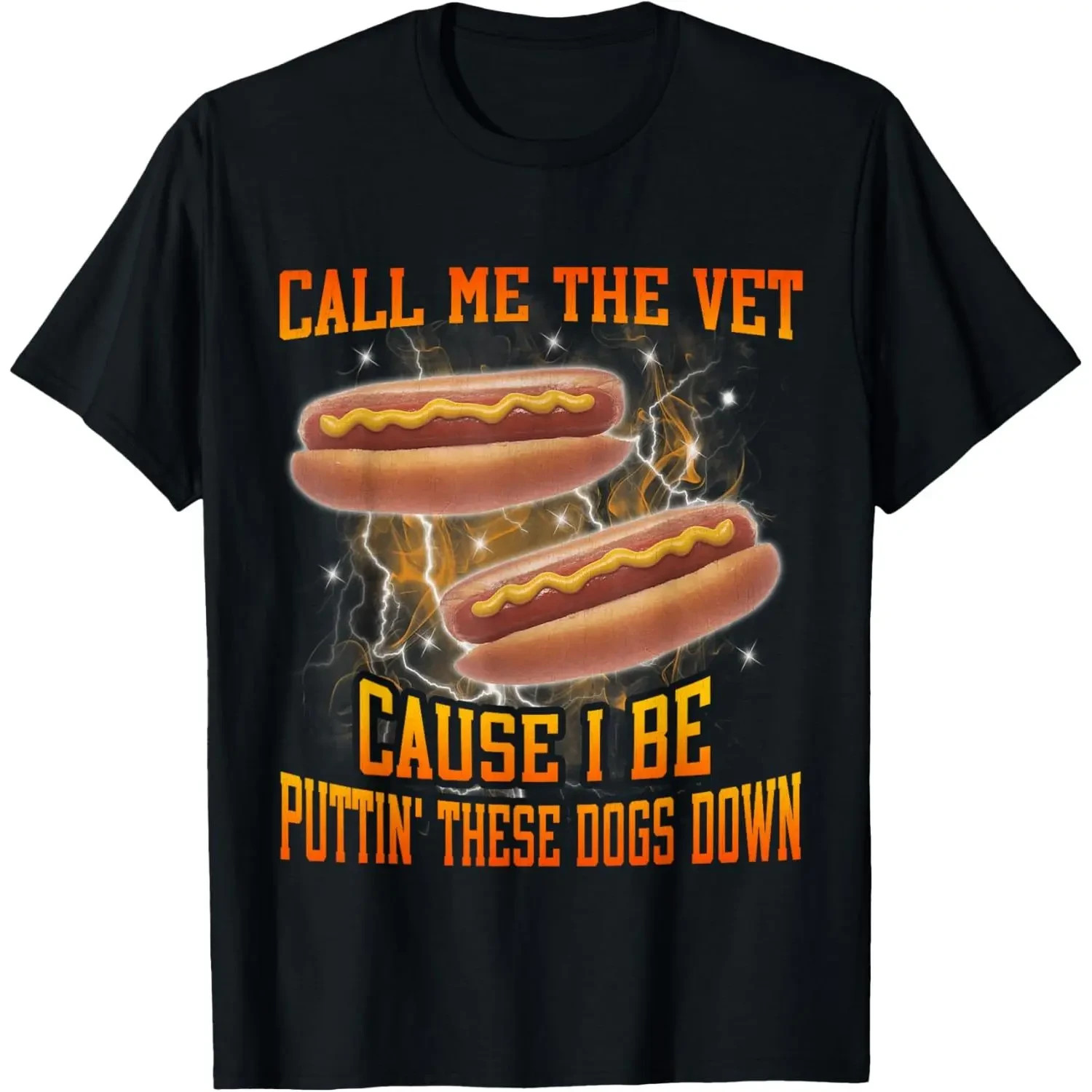 Funny Hot Dog Meme T-Shirt Call Me The Vet Bootleg Graphic Tee