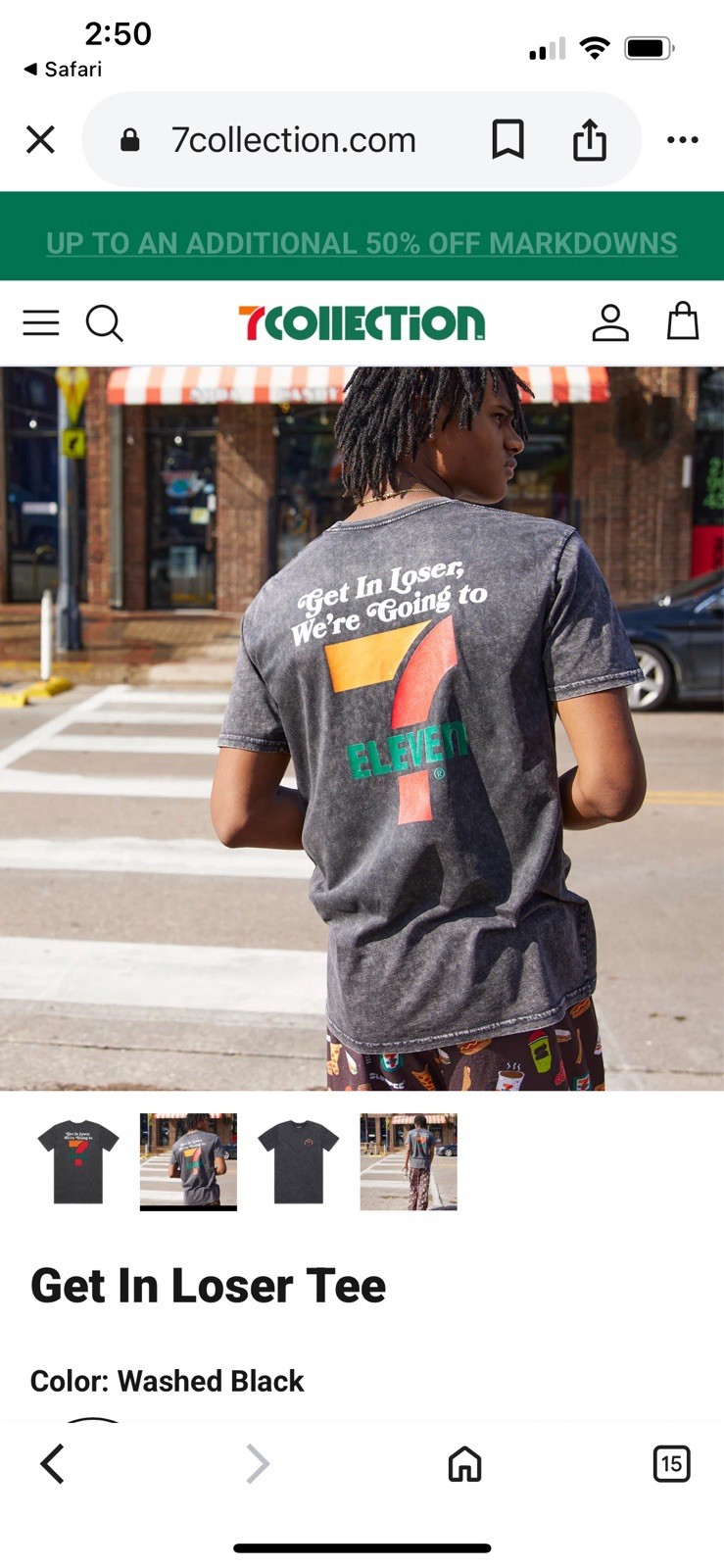 7 eleven Faded Retro GET IN LOSER Tshirt Men’s Med Exc
