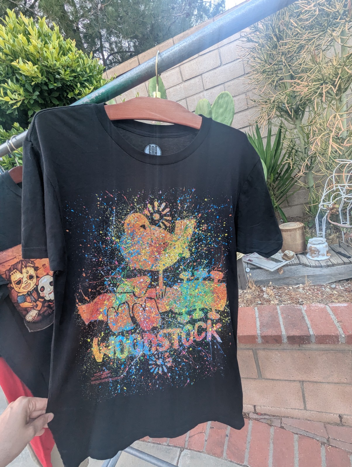 Get Down Art Stephen Fishwick Icons Woodstock Black Graphic Tee Men&rsquo;s M