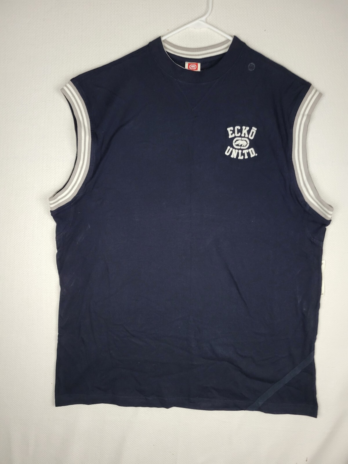 Ecko Unlimited Sleveless Shirt Tank Top, XXL 2XL Dark Navy Blue NOS
