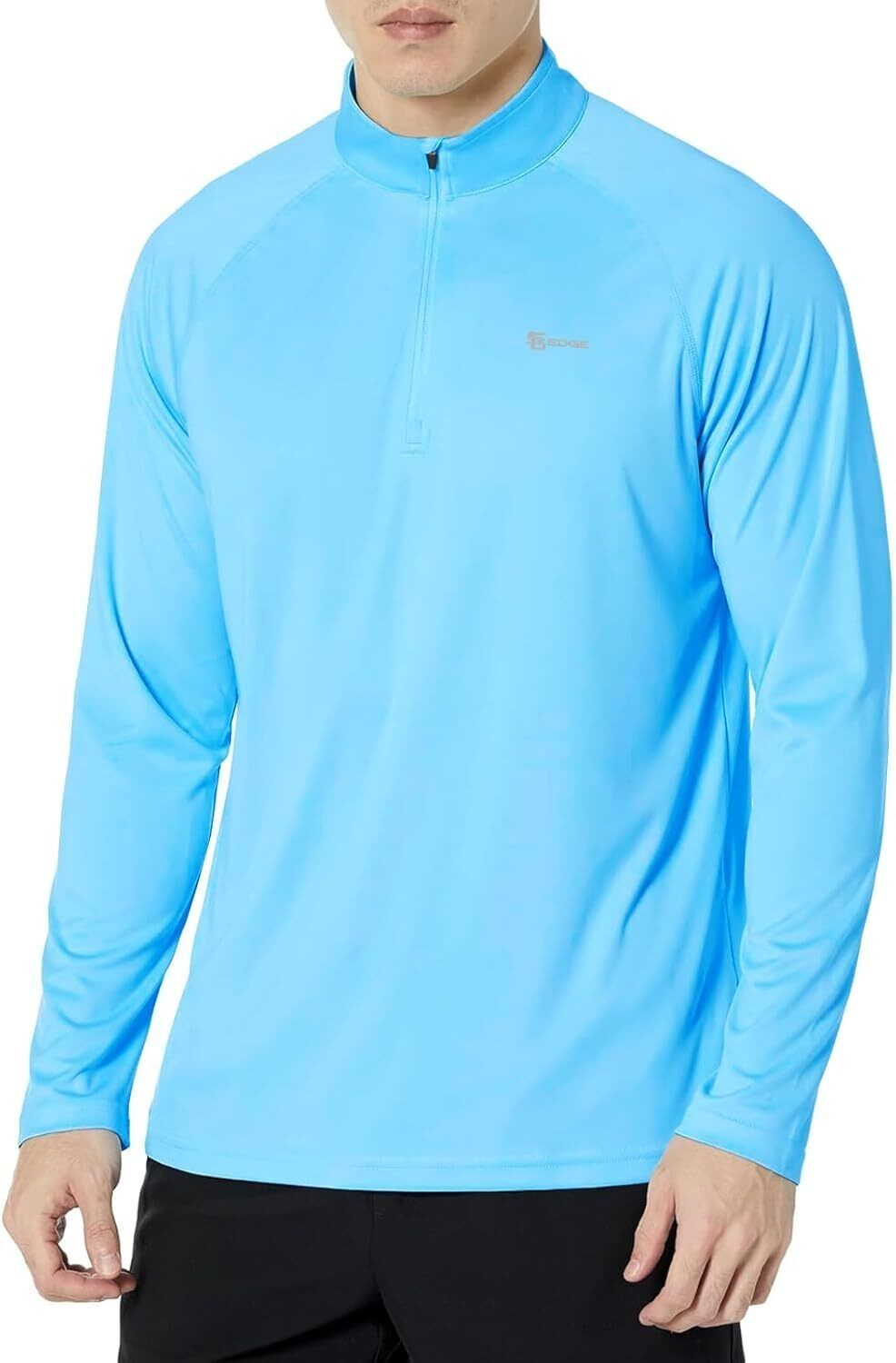 Men&rsquo;s Pullover Sweatshirt UPF 50+ Rash Guard 1/4 Zip Stand Collar Swim Shirt