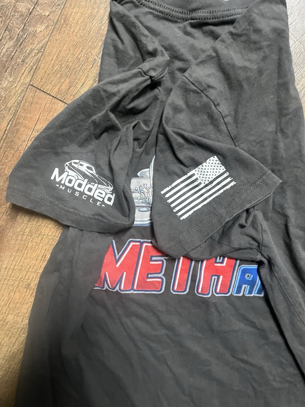 Racing Fuel Gray Short Sleeve T-Shirt Size Med Methanol Modded Muscle Car