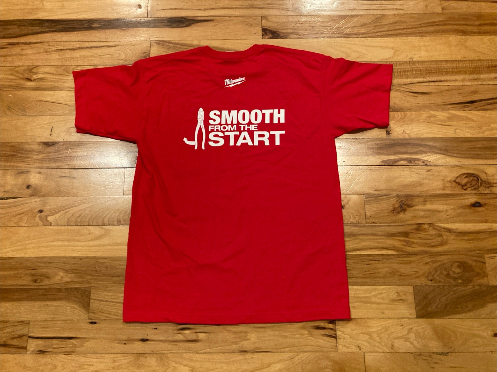 Milwaukee Tools « Smooth From The Start » Red Short Sleeve Work T-Shirt Mens Large