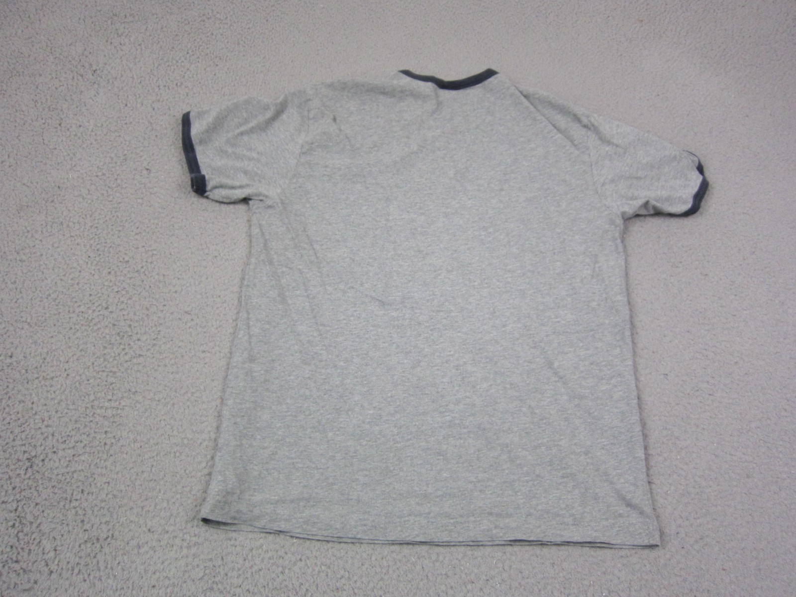 Vintage Old Navy Shirt Mens Medium Gray Ringer Blank Basic Cotton Casual Y2K