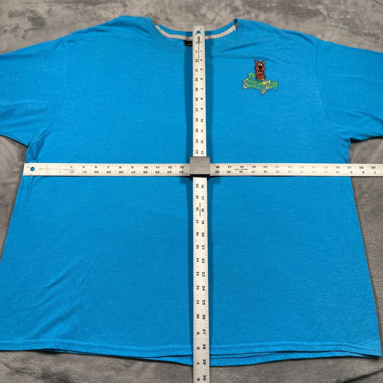 Hanes X Temp T-Shirt Mens 3XL Blue Scoobert Scooby Doo Embroidered Logo Cartoon
