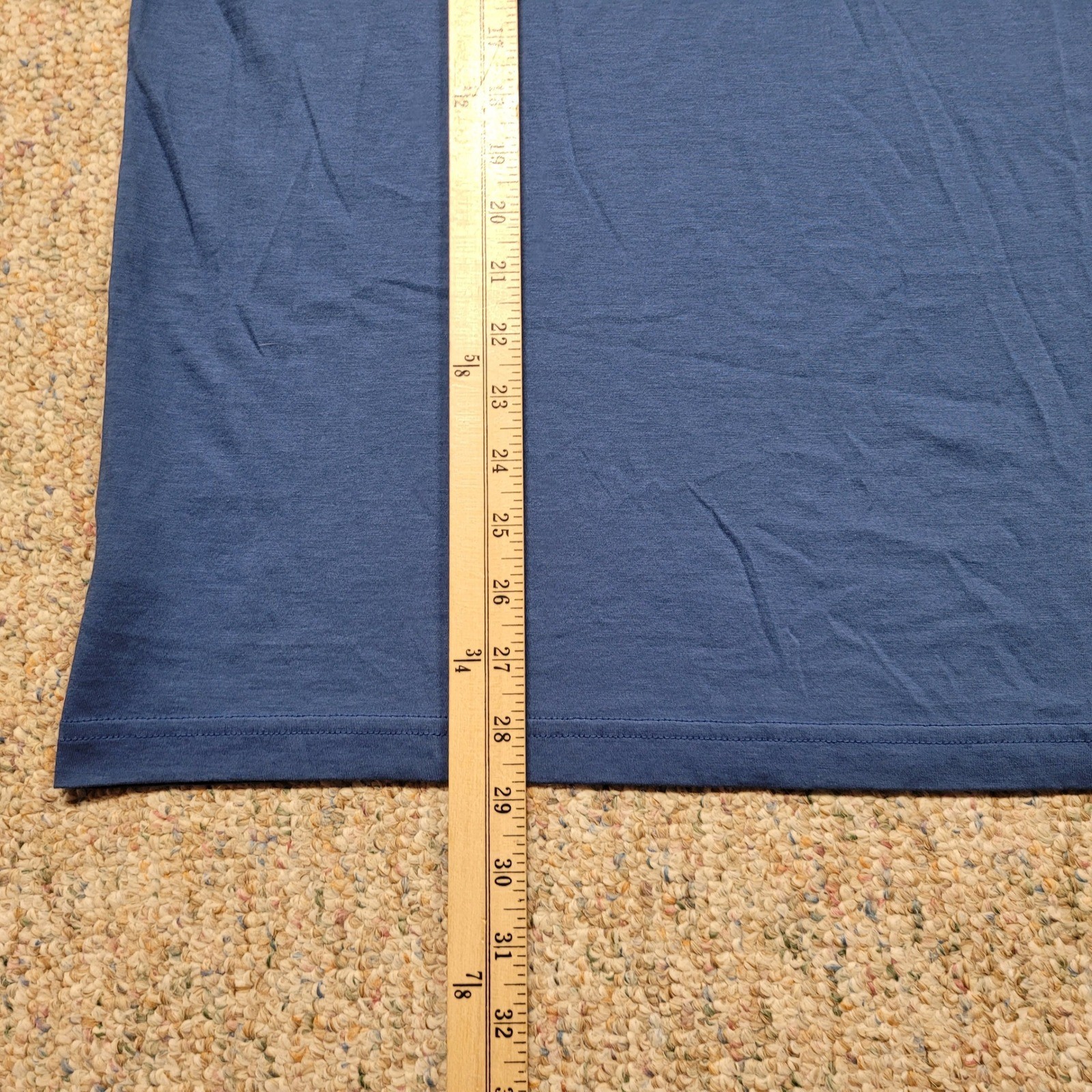 Lacoste T-Shirt Mens Size 6 Blue V-Neck Pima Cotton Short Sleeve Logo Tee