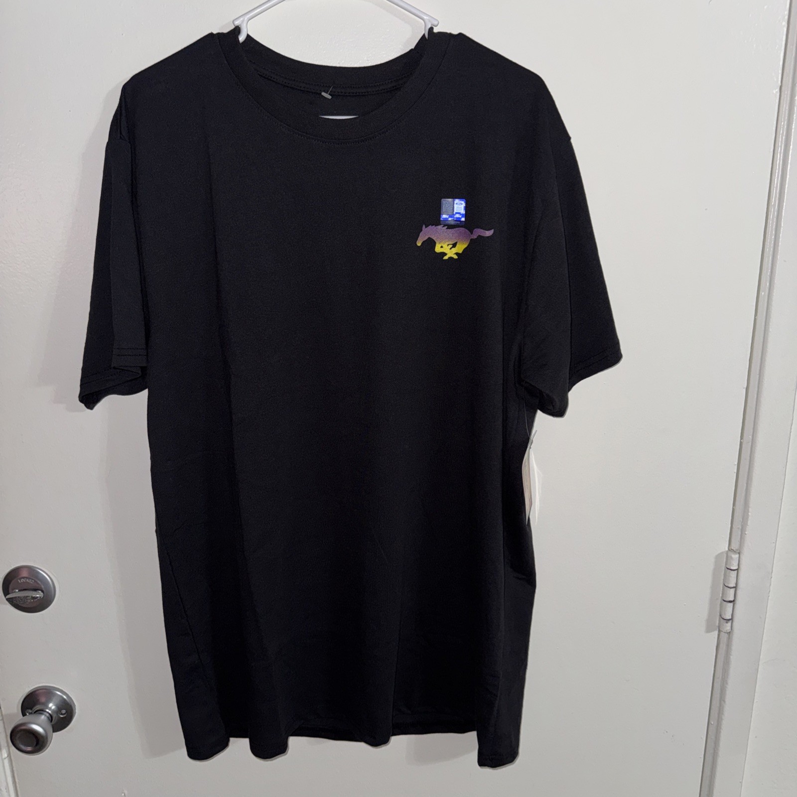 Ford Road Trip T-Shirt Mens XL Black Retro Santa Monica Mustang Fever Graphic