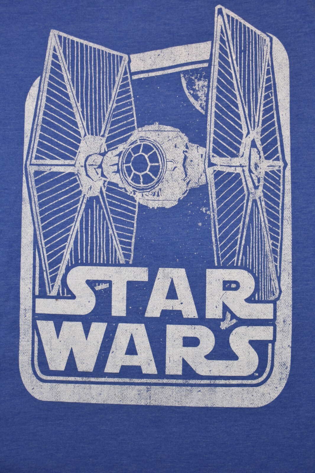 Fifth Sun Star Wars Mens Tie Fighter Heather Royal Blue Shirt NWT 4XL