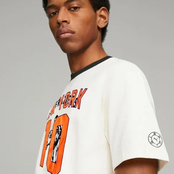 Puma Mens RHUIGI New York Graphic Tee Cream 53950565