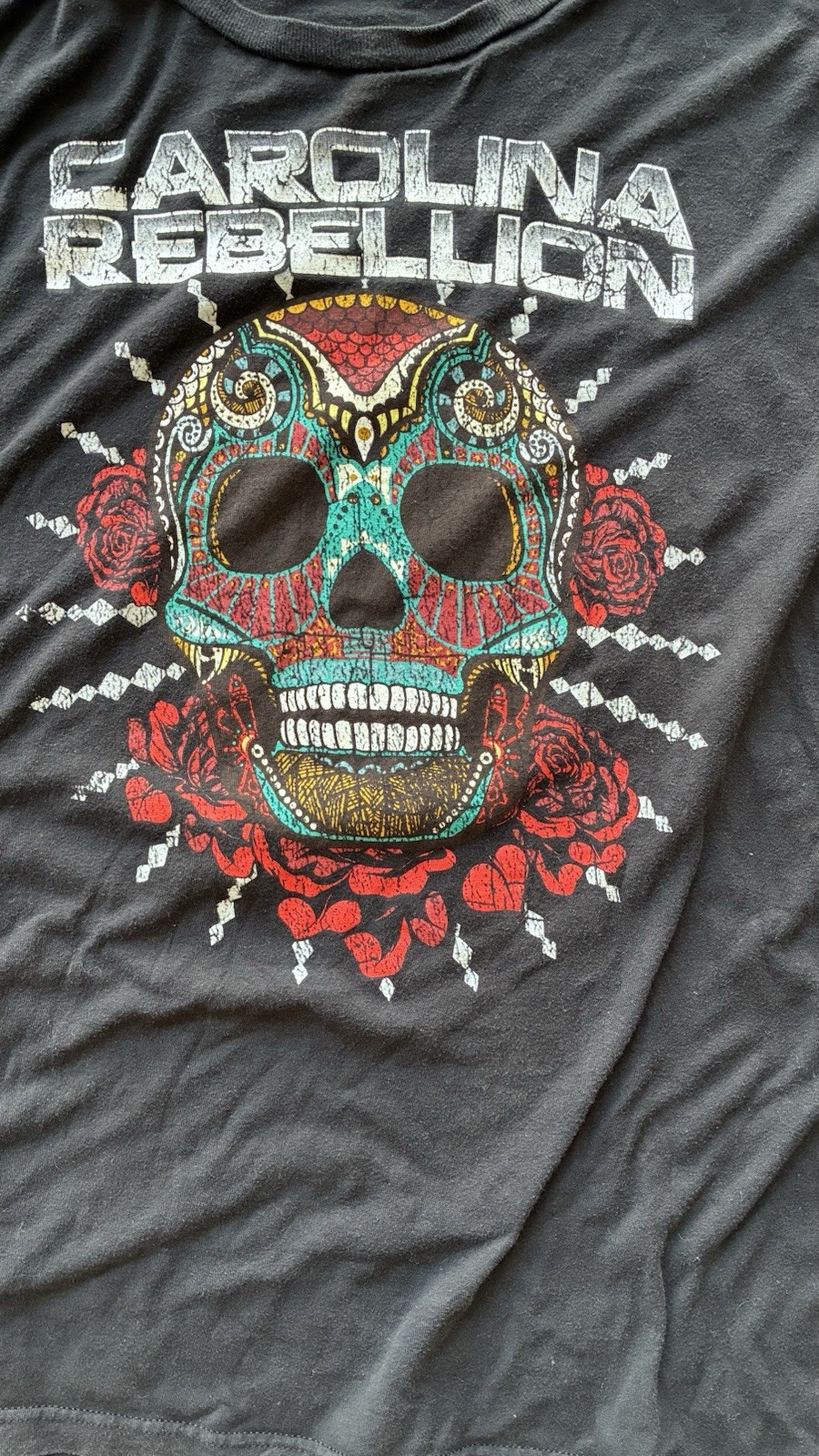 2015 Carolina Rebellion Graphic Shirt Adult XXL Skulls Metal Hardcore