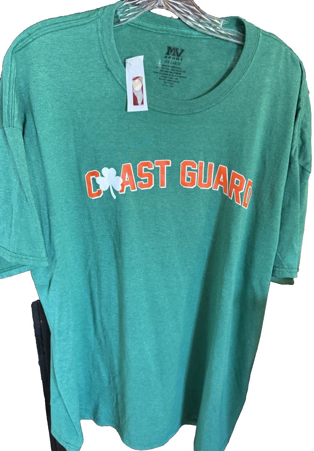 U.S. Coast Guard USCG Shamrock T-Shirt XXL NWT New Green