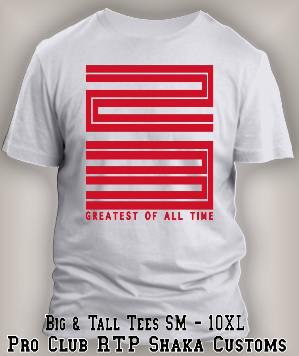 23 Greatest of All Time Barcode Men Graphic Pro Club Shaka Tee Shirt Big Tall Sm