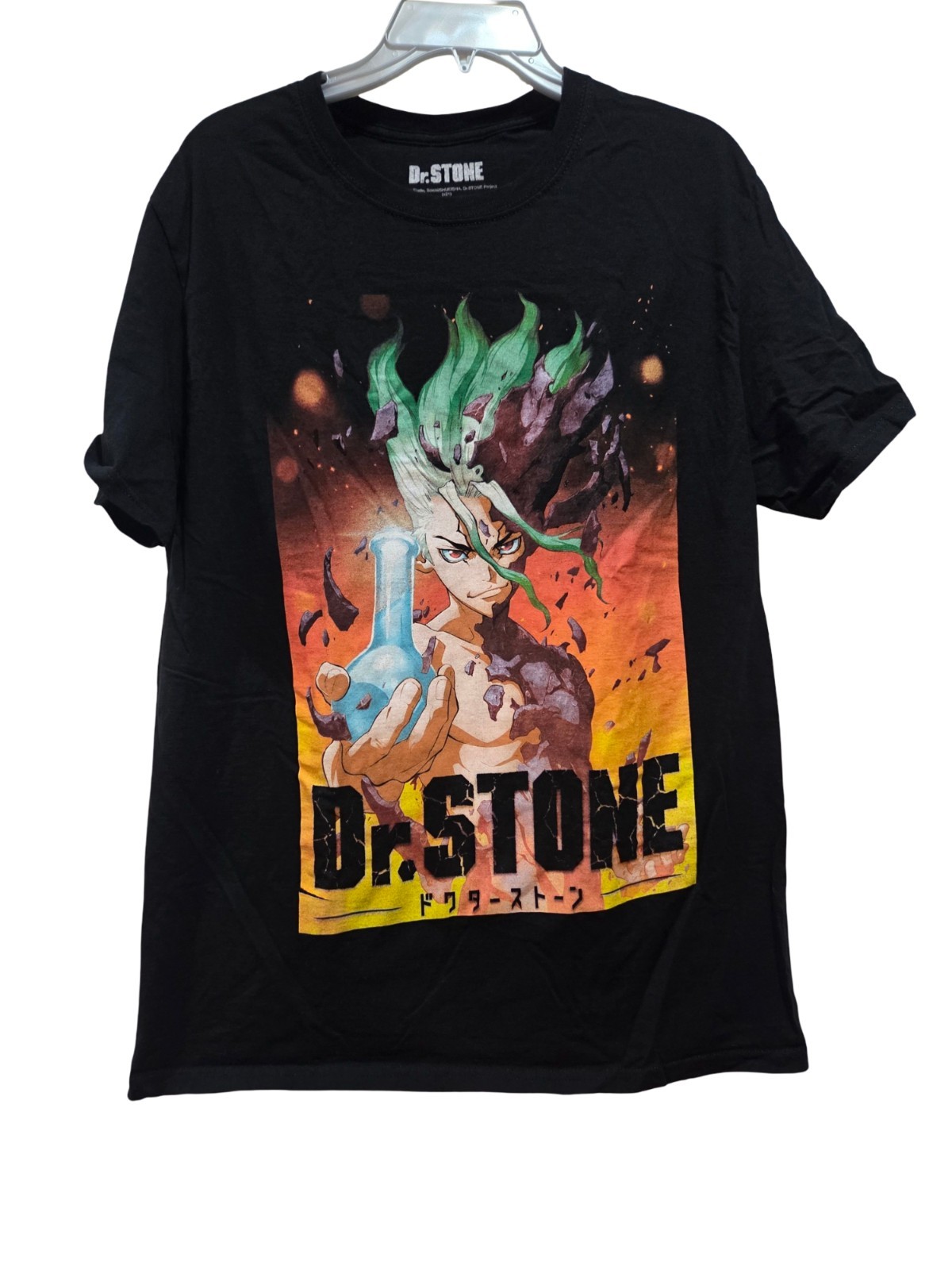 DR. STONE Senku Ishigami Anime Black T-Shirt Men&rsquo;s Size Large GUC