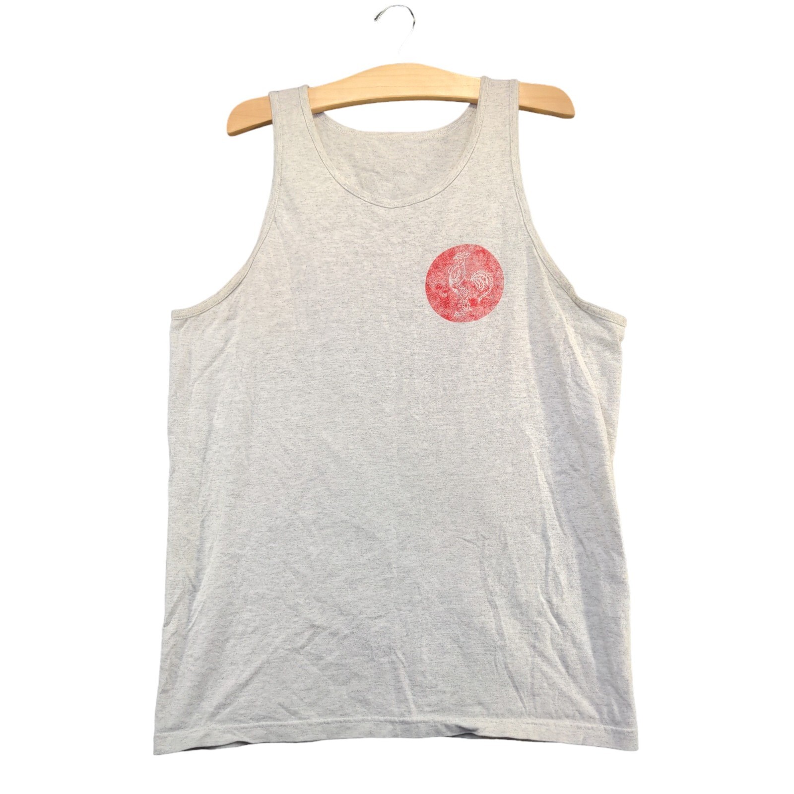 Sriracha Sauce Men&rsquo;s Hotter Is Better Tank Top Sleeveless Gray L Straight Hem