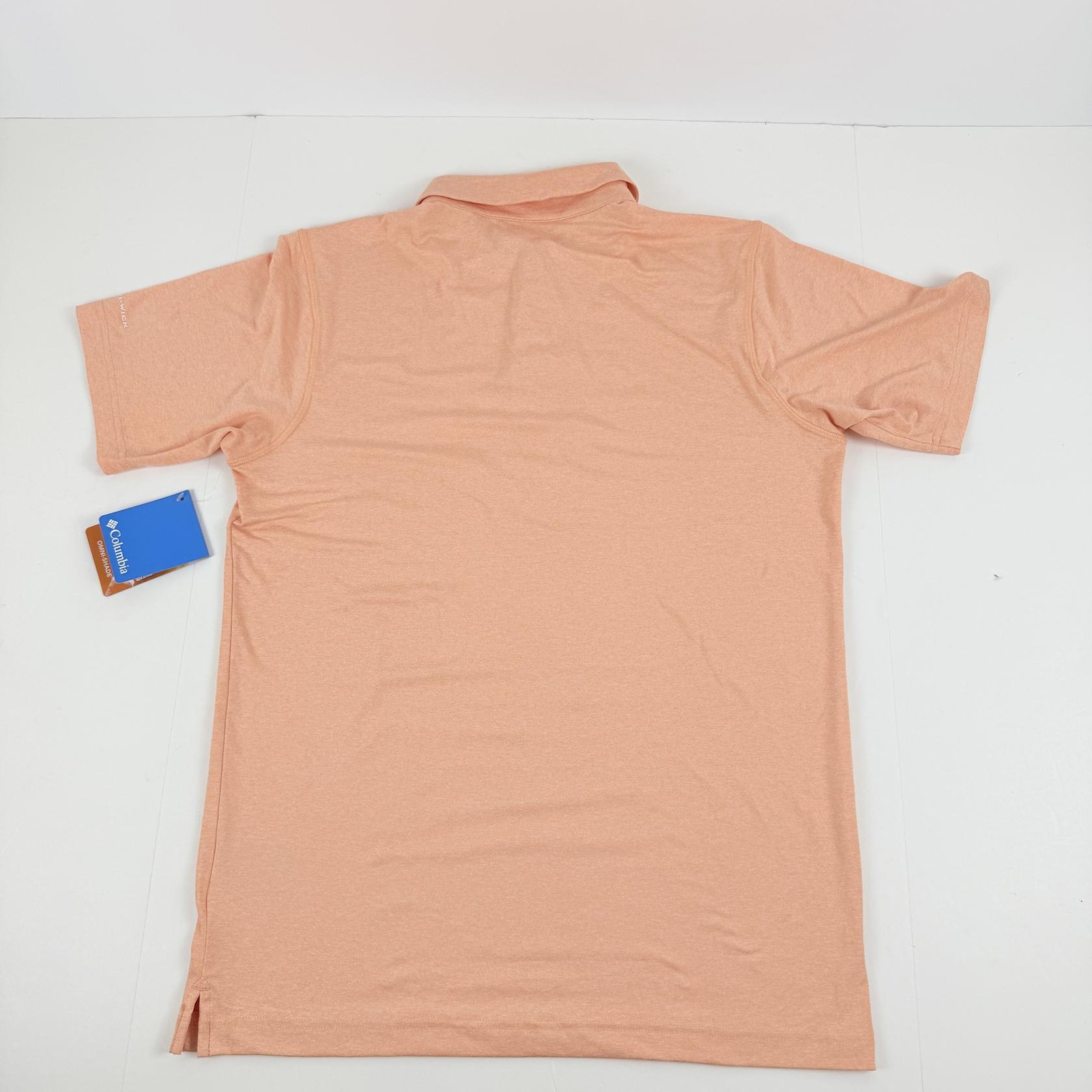 Columbia Men&rsquo;s Carter Short Sleeve Performance Crest Polo – Apricot Fizz-Small