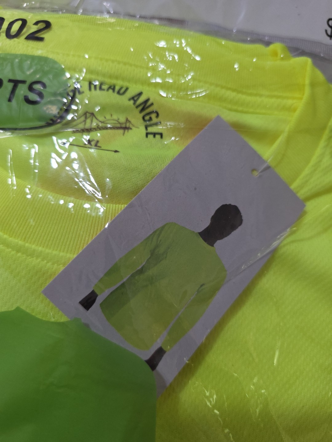Bridge Head Hi Vis Long Sleeve T-Shirts XL 2 Pack Neon Yellow 100% Polyester NEW