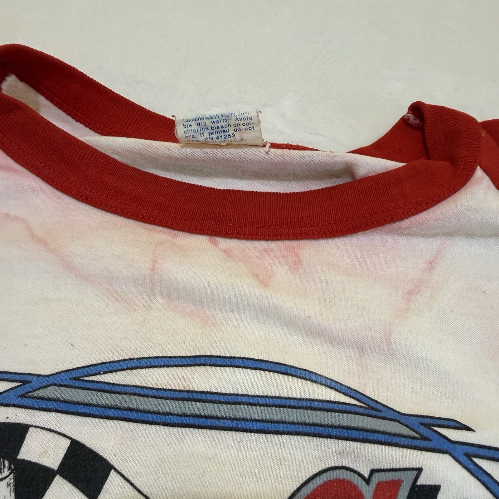 VTG 80s Ronnie Sox Drag Racing T Shirt 3/4 Sleeves Sz M Cal Cru Distressed