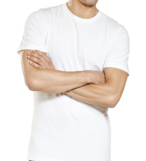 New 3-6 Pack Mens 100% Cotton Crew Neck Tagless T-Shirt Undershirt White S-XL
