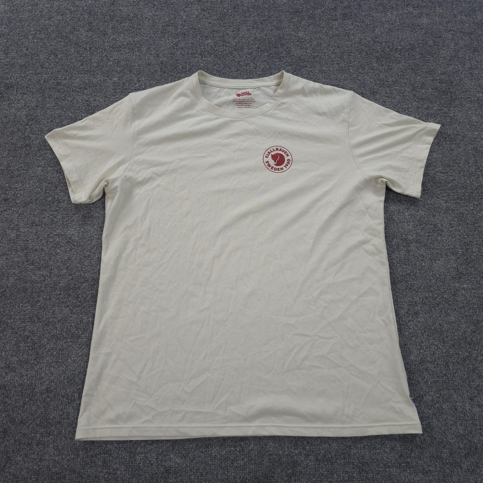 Fjallraven Shirt Mens 2XL Tan Sweden 1960 Logo Graphic Tee Outdoors Hiking