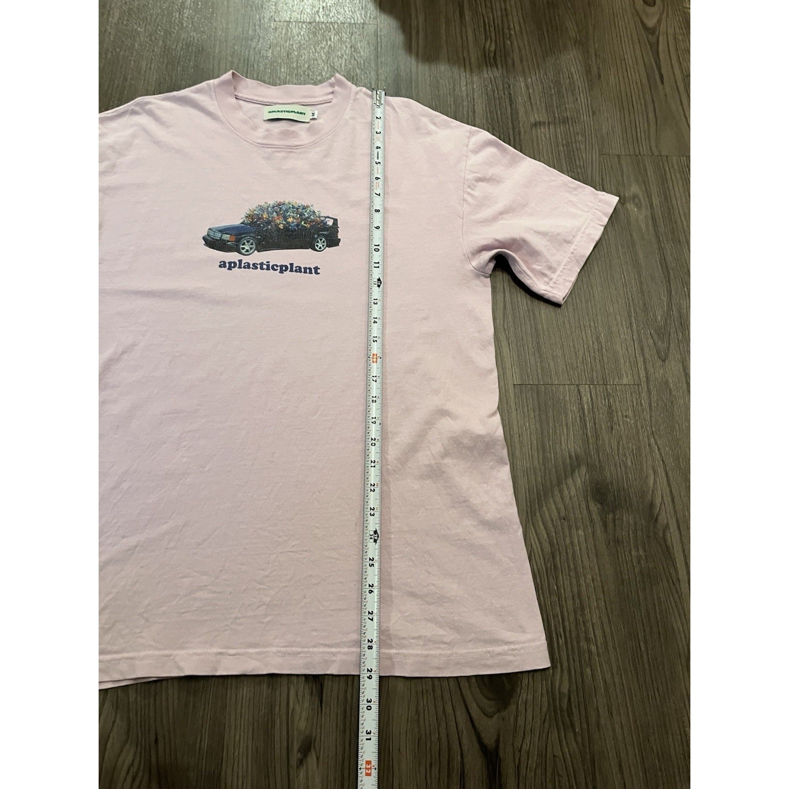 APLASTICPLANT Size Medium Shirt A Plastic Plant Pink Car Plants Instagram Page