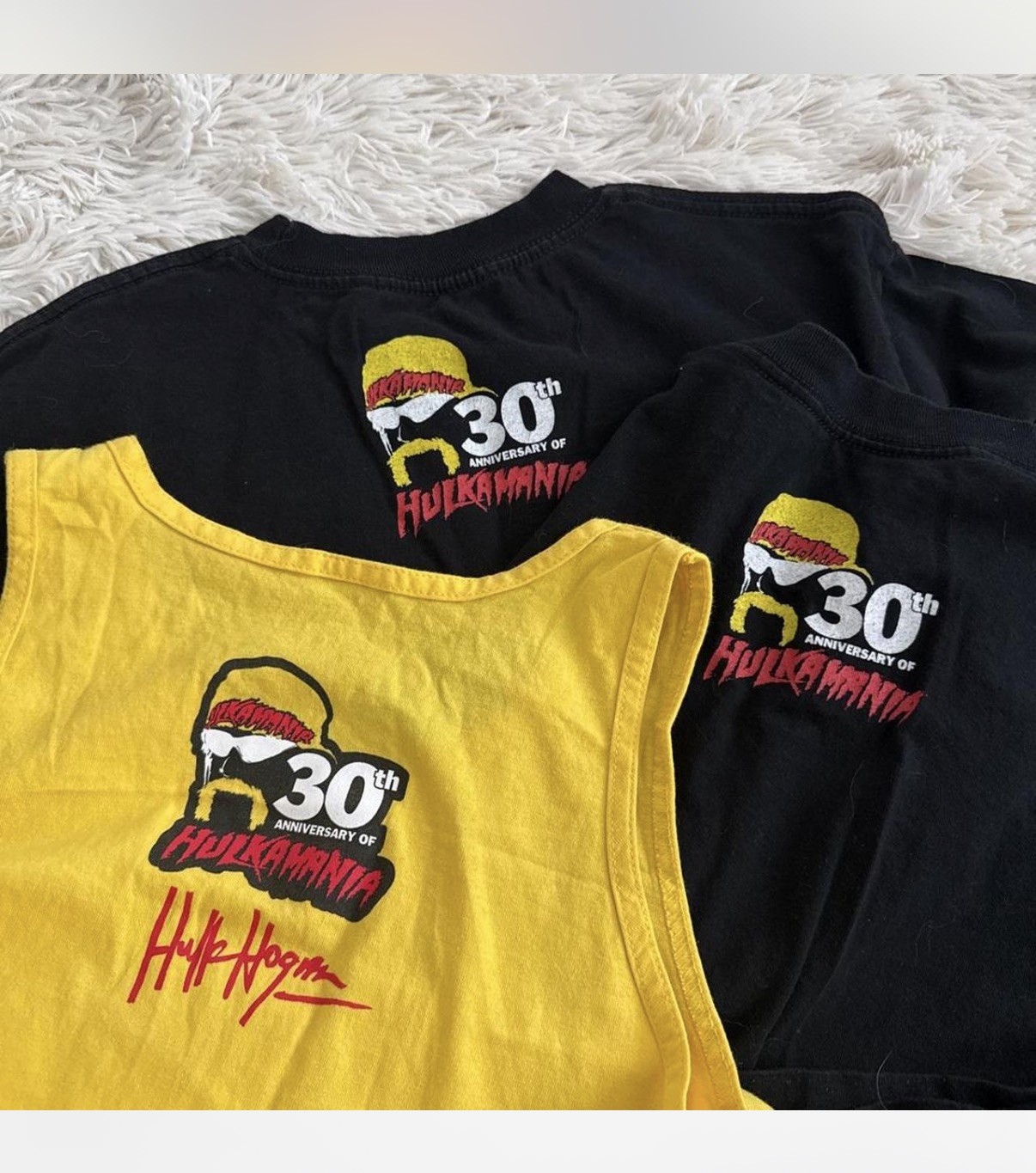 Vintage WWE Hulk Hogan Hulkamania 30th anniversary RARE lot t-shirts Sz M WWE