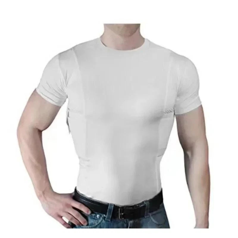 Concealment Clothes Men’S Crew Neck Undercover- Concealed Holster Carry Tops