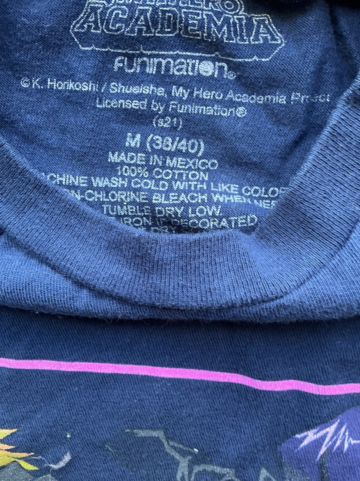 Funimation My Hero Academia Izuku Midoriya Men&rsquo;s M Crewneck Graphic Tee Blue