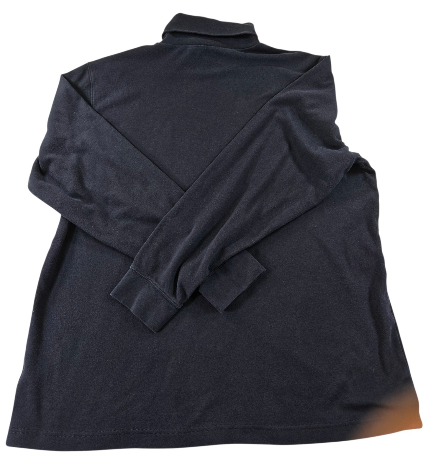 Lands End Mens XL Turtleneck Super T Cotton Black