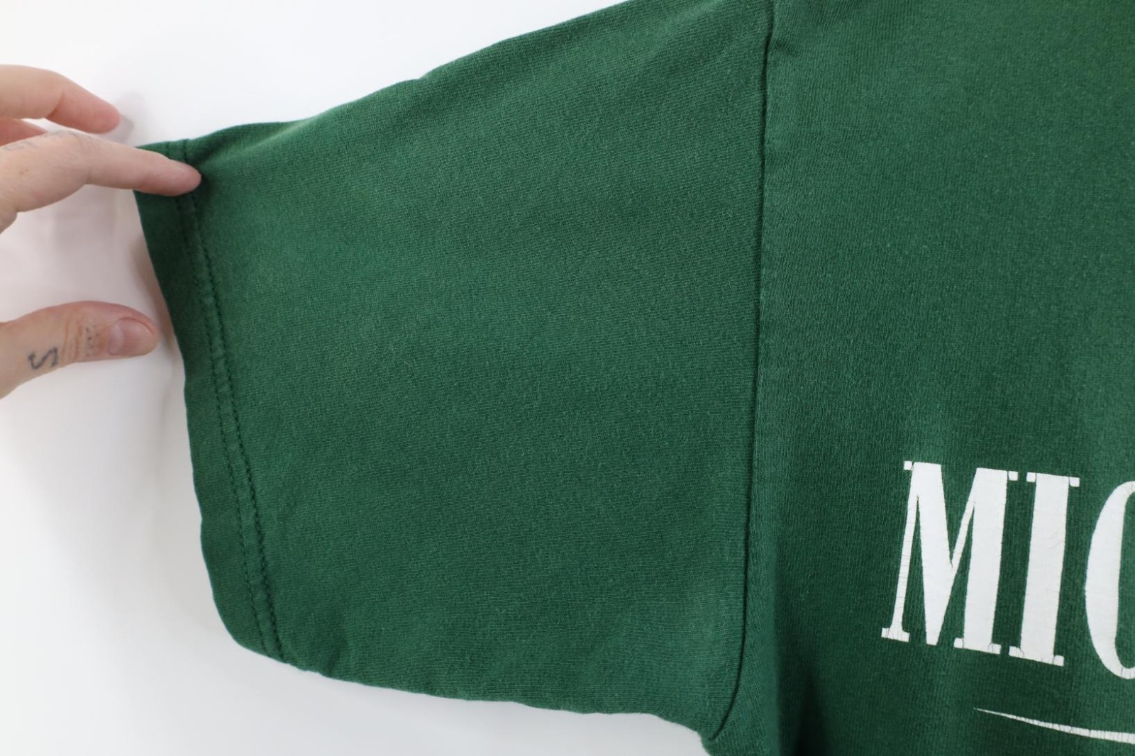 Vtg Nike Men S Travis Scott Mini Swoosh Michigan State University Football Shirt