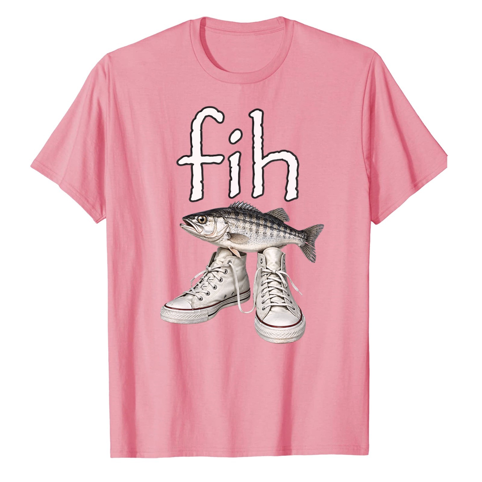 Shoes Fih Funny Misspelled Fish Meme T-Shirt Fisher Fisherman Fishing Bass Bait