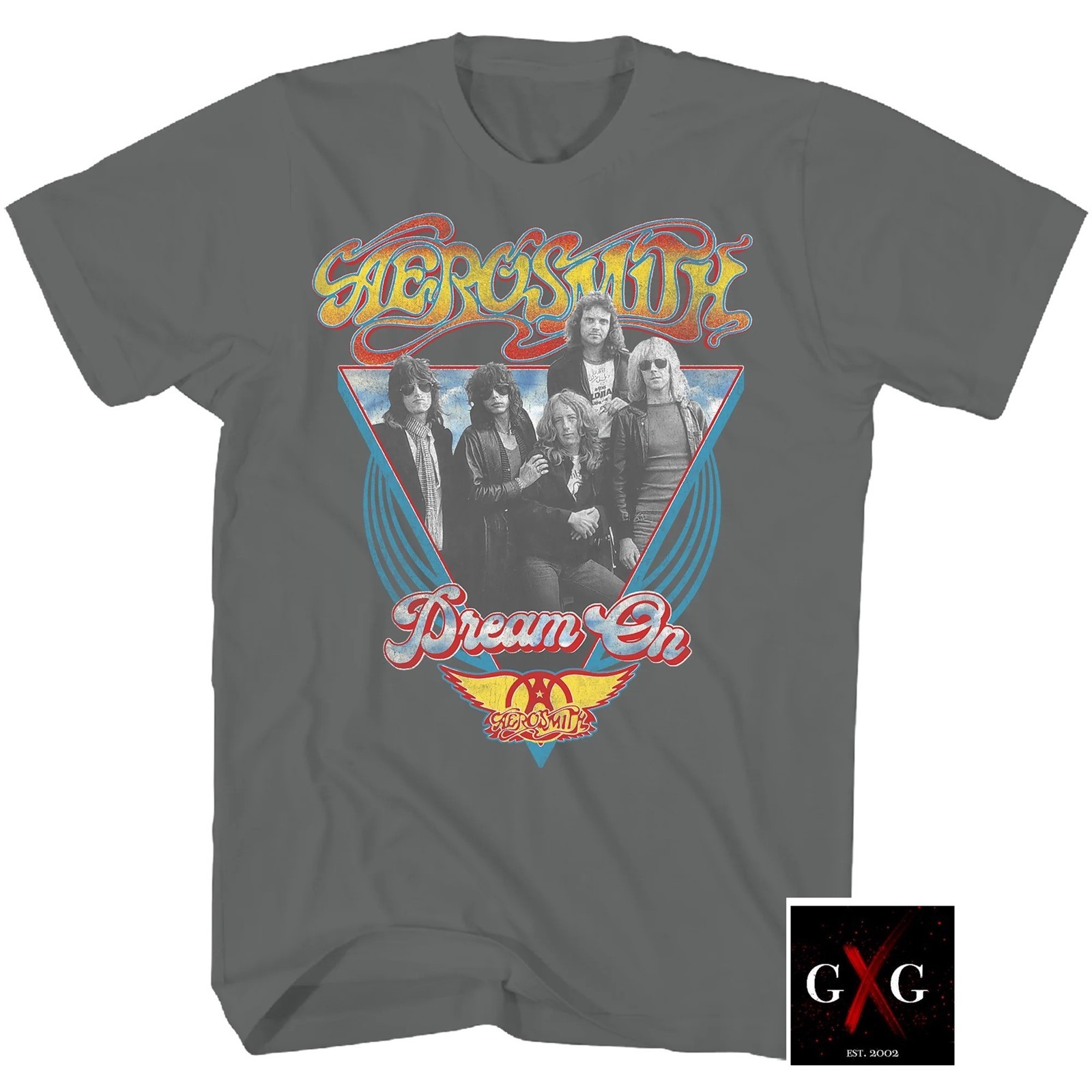 AEROSMITH cd cv DREAM ON TRIANGLE Official SHIRT 2X New toys attic pump grip OOP