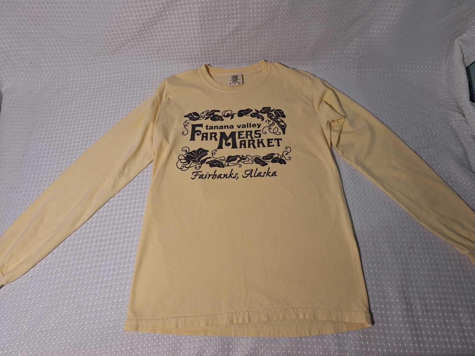 Fairbanks Alaska Farmers Market Souvenir Long Sleeve T-shirt Size S