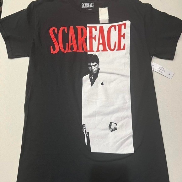 Scarface movie promo black and white cotton t-shirt size Small