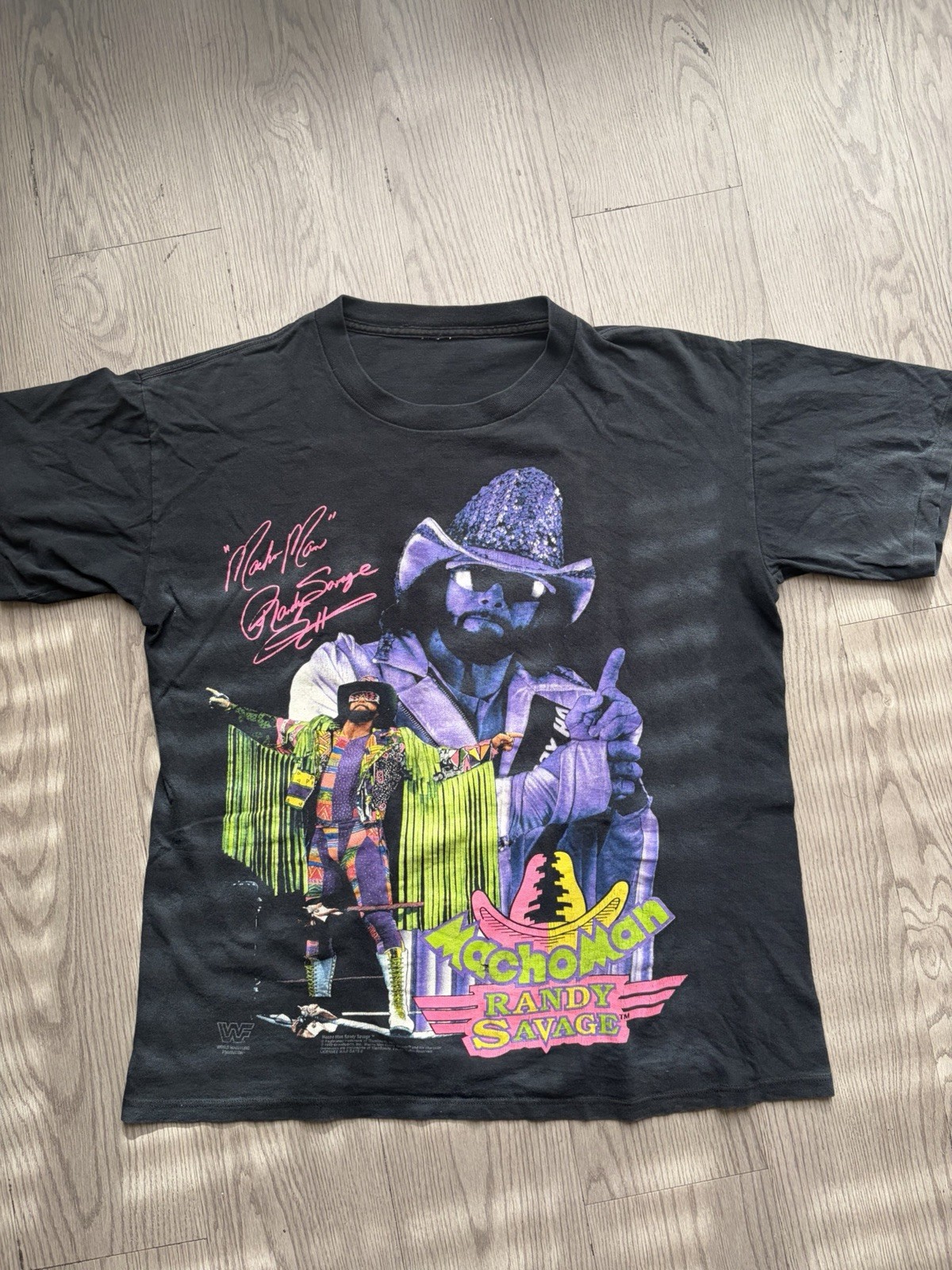 Vintage WWF WWE WCW 1993 Macho Man Randy Savage Shirt Size Large