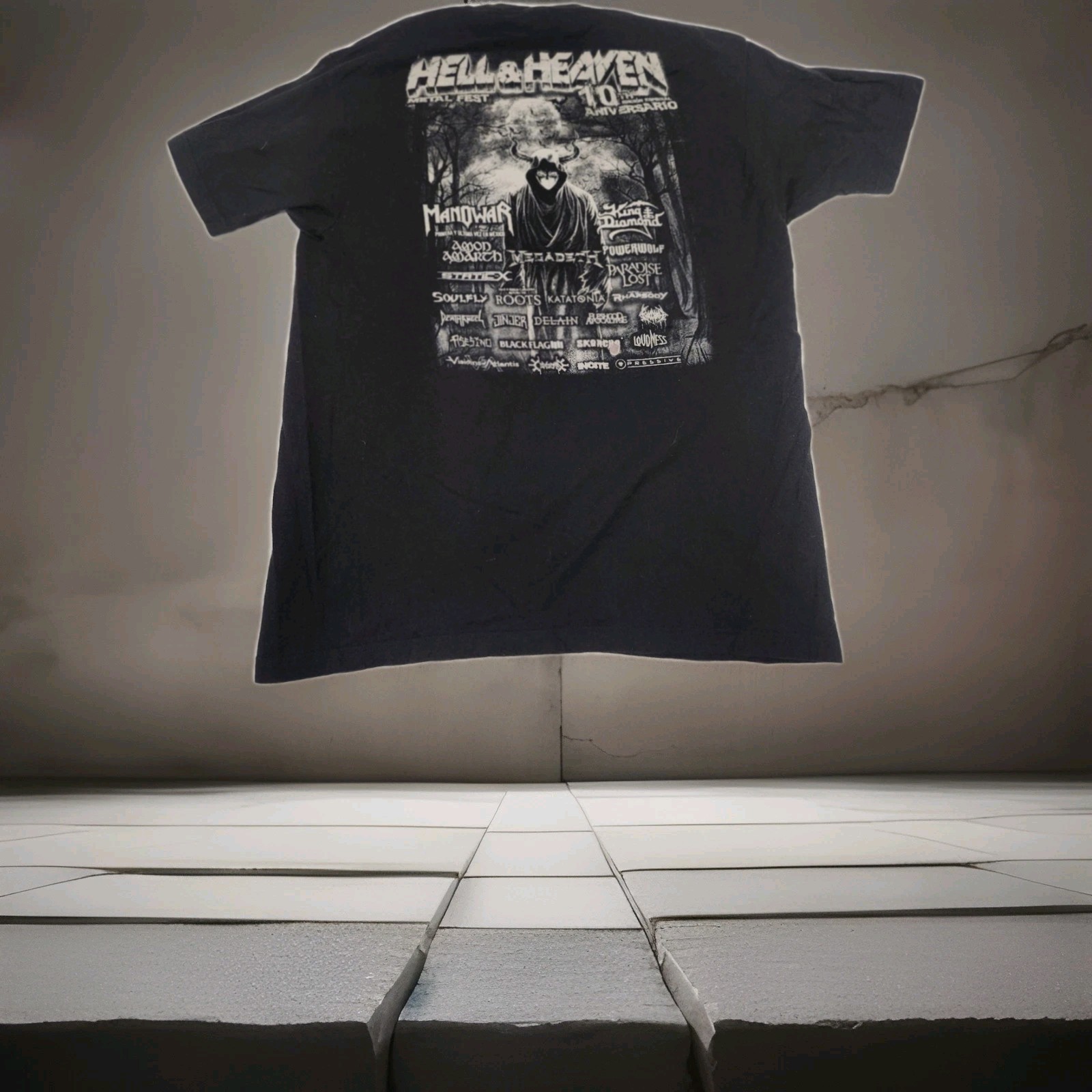 Hell & Heaven Metal Fest Graphic T-shirt Xl Unisex 10th Anniversario