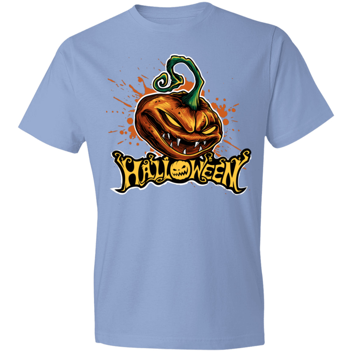 Halloween Pumpkin Gildan 980 Lightweight T-Shirt 4.5 oz
