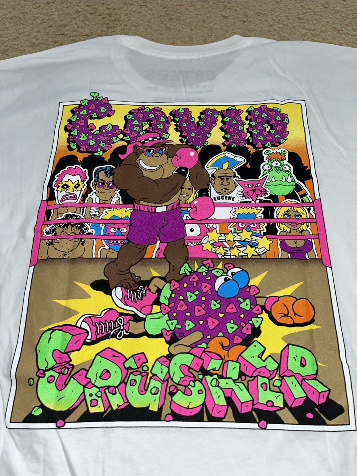 NWOT THRILLA KREW X 88TEES LIMITED EDITION COVID CRUSHER 2XL SHIRT STEVE NAZAR