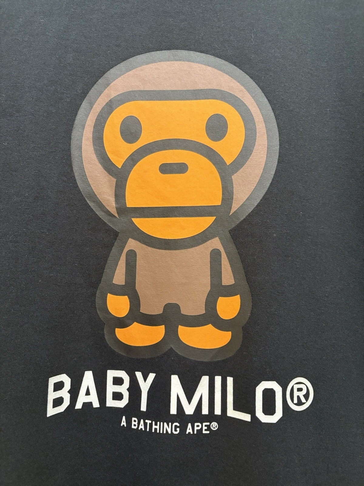 Bape Baby Milo Black T-Shirt A Bathing Ape AUTHENTIC XL