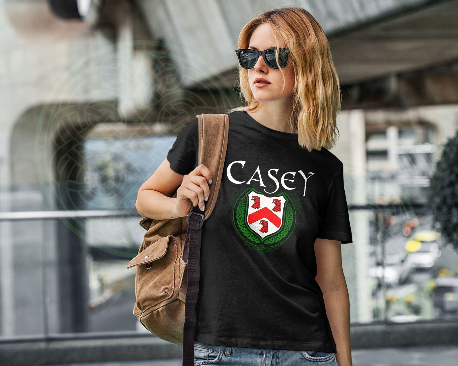 Casey Family Irish Family Crest T-shirt – Irish Heritage Coat of Arms