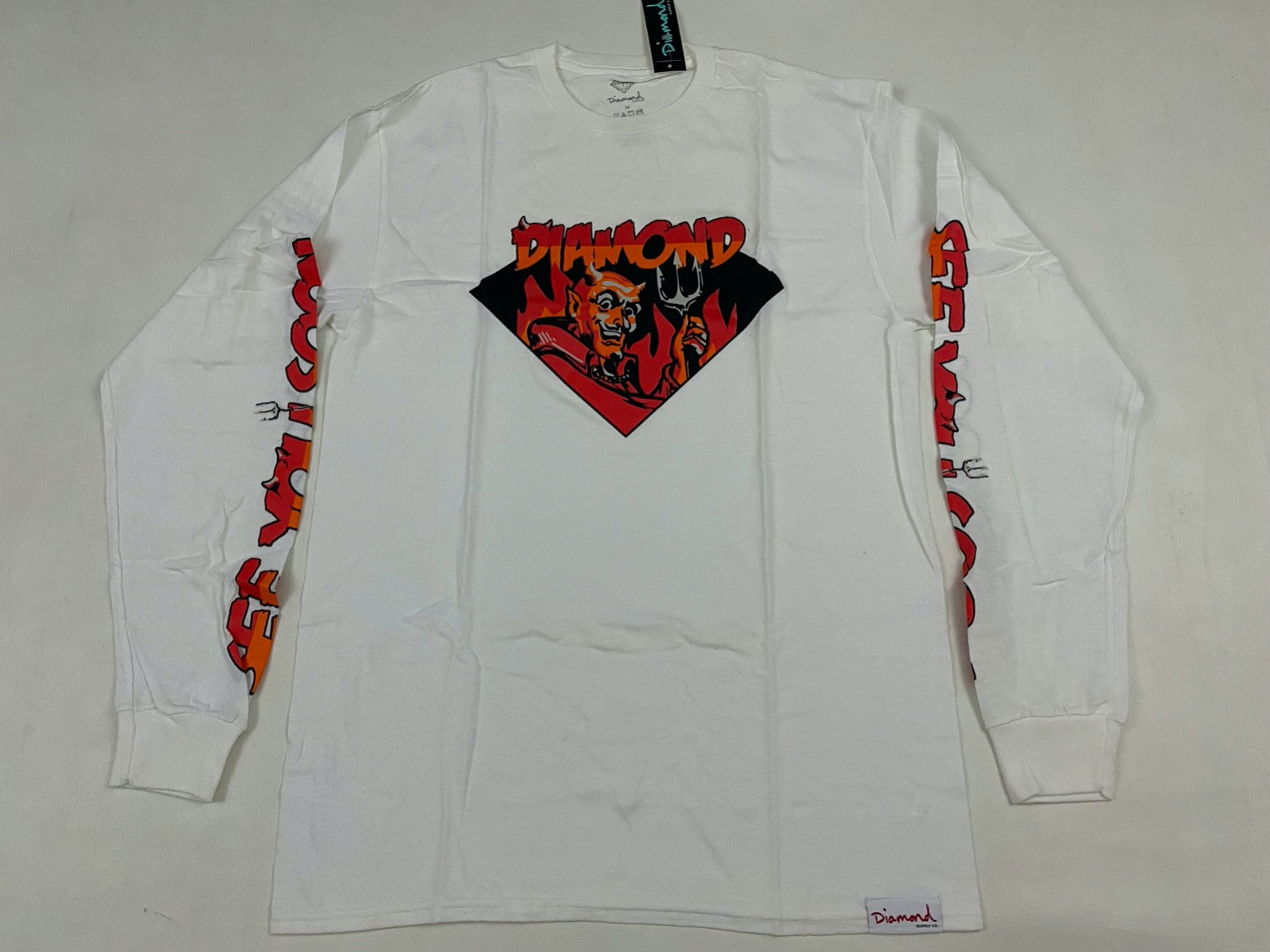 Men&rsquo;s Diamond Supply Co Logo Men Graphic White T Shirt Size M