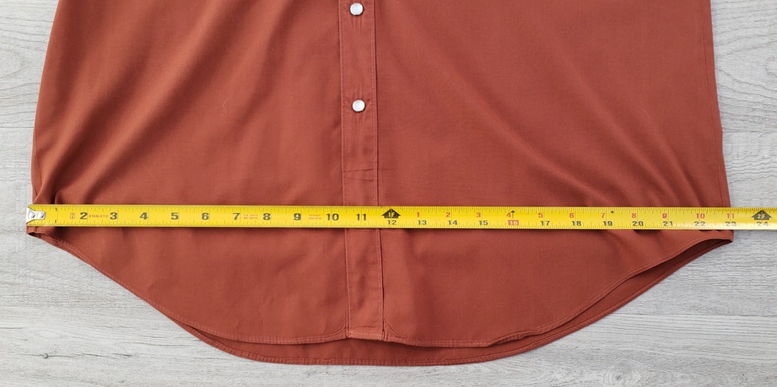 Vintage Stable Gear Western Pearl Snap Shirt L Rust Brown Cowboy Long Sleeve
