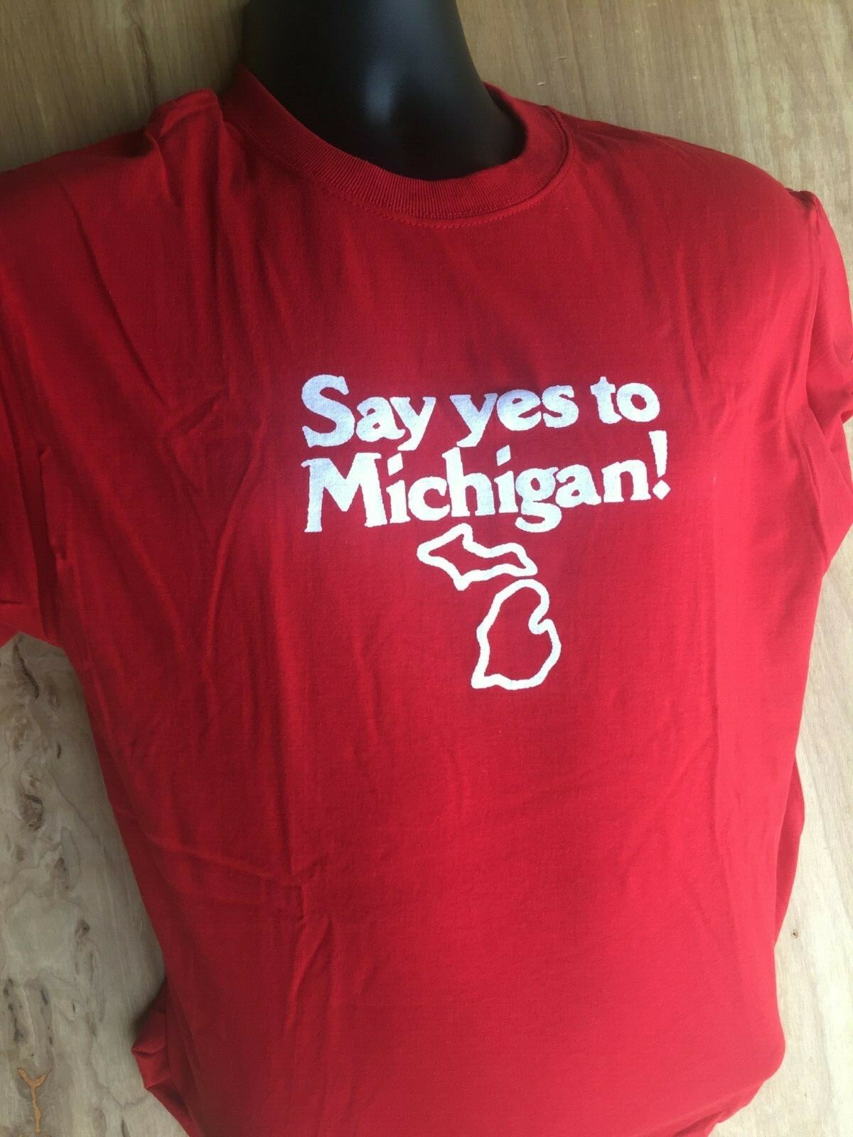 SAY YES TO MICHIGAN T SHIRT JACK WHITE STRIPES state motto Wolverines University
