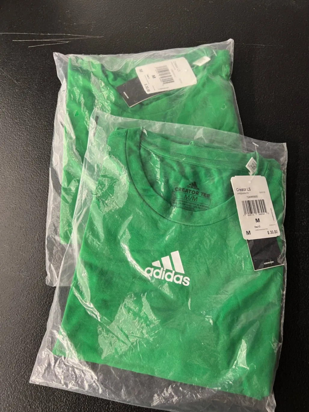 Adidas Creator Tee LS Green White M Medium Men&rsquo;s Shirt Long Sleeve