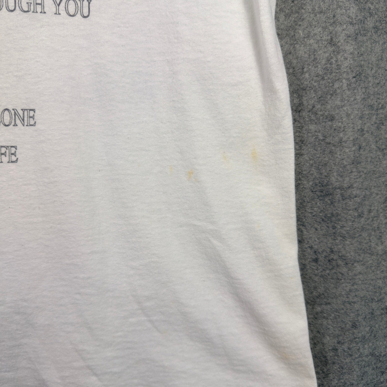 VINTAGE 90s The Beatles White Rubber Soul T Shirt Mens Large Band Tee
