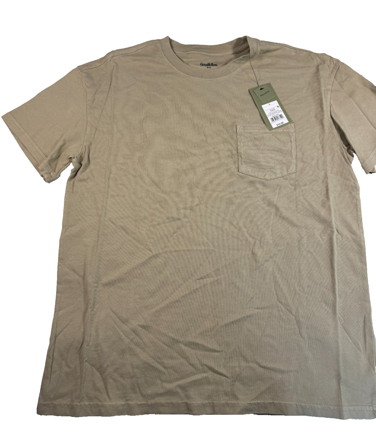 Goodfellow & Co Men&rsquo;s Heavyweight Short Sleeve T-Shirt Size Large Dark Tan