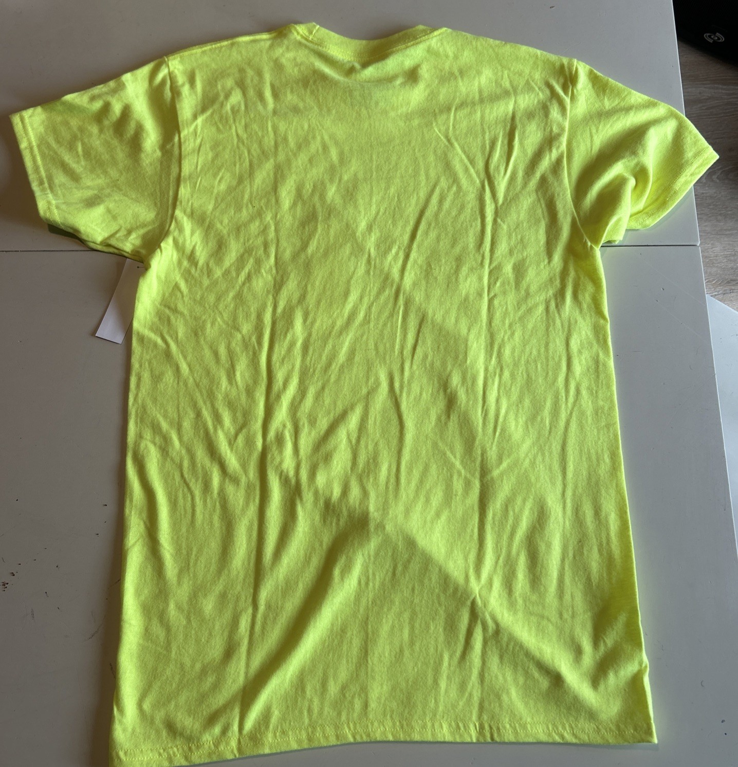 Athletic Works Loose Fit No Pocket Cotton Tee Men Sz S (34-36) NWT Acid Yellow