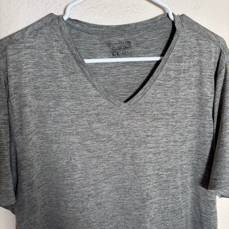 32 Degrees Cool T-Shirt Men&rsquo;s Large Gray Athletic Solid Active Short Sleeve