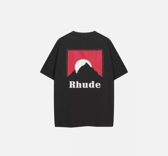 NEW Men Women RHUDE High Quality Loose Leisure Cotton Short Sleeve T-Shirt S-XL