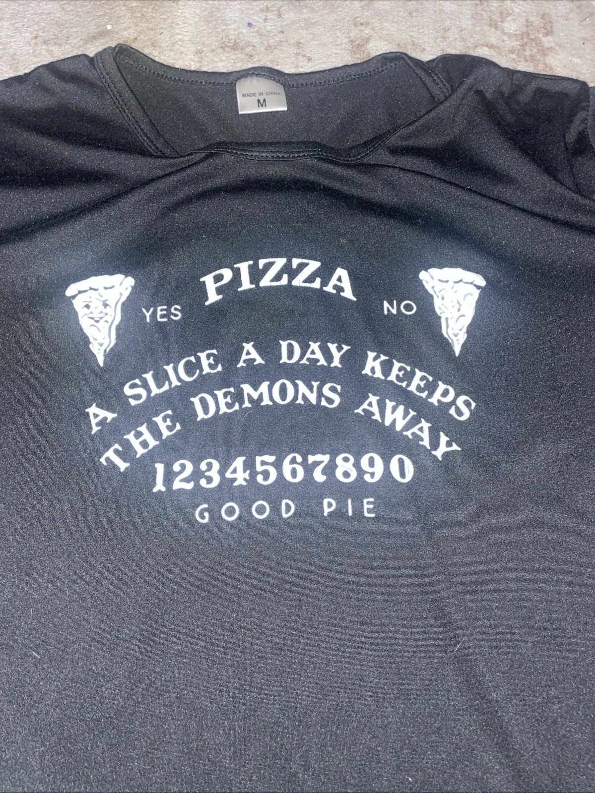 Ouija A Slice A Day Keeps The Demons Away Size Medium T-Shirt Pizza