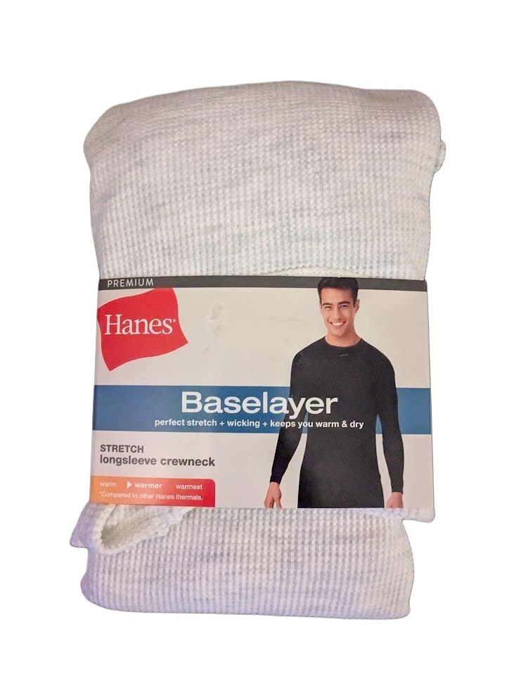 Hanes Men&rsquo;s Waffle Knit Thermal Shirt Long Sleeve